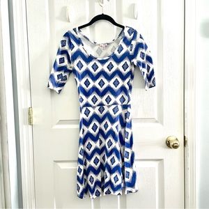 Blue & White Dress